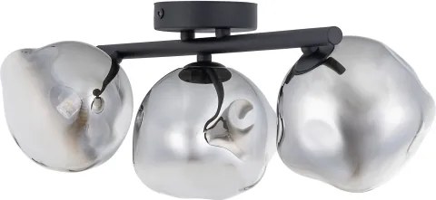 Brilagi - Lustru aplicat VULCANO 3xG9/8W/230V negru/negru fumuriu