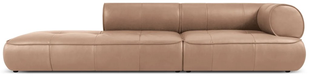 Canapea Lily cu 4 locuri si tapiterie din piele naturala