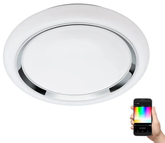 Eglo 96686 - Plafonieră LED RGBW CAPASSO-C, dimabil, 17W, 230V