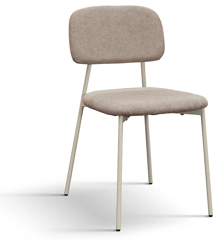 SET 4 Scaune BETO ,tesatura ,structura metalica - BEJ - STANDARD