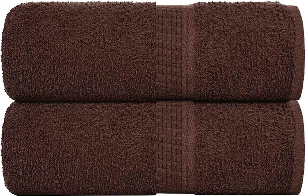 vidaXL Prosoape de oaspeți, FROGN, 2 buc., maro, 30x50 cm, 360 g/m²