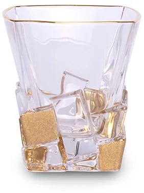 Set pahare de whisky Bohemia Crack Golden Ice, 6 buc., 310 ml 1000278