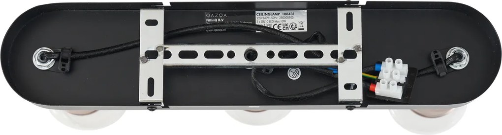 Spot rotund de tavan bronz închis cu 3 lumini reglabil - Veerle