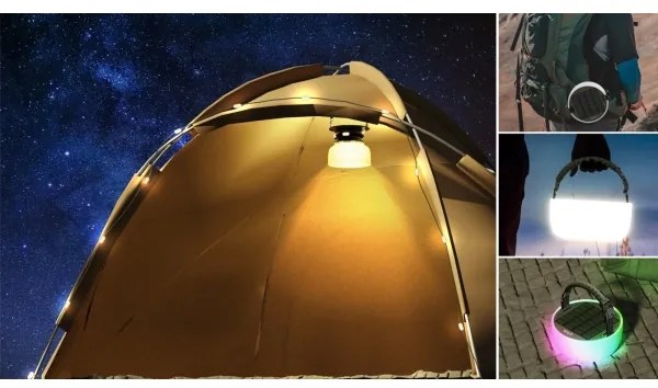 Lampă LED RGB solară portabilă reîncărcabilă LED/10W/5V 3600 mAh IP65