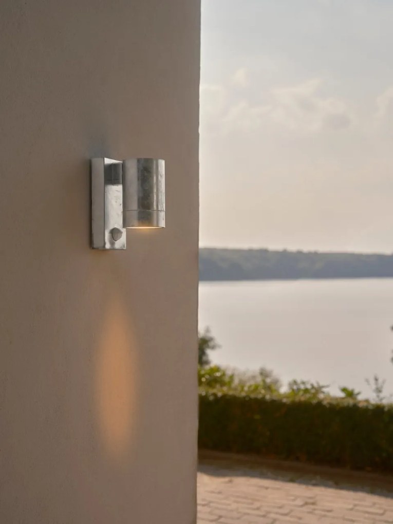 Aplica Perete Exterior, Protectie IP54, Senzor de miscare, Tin Maxi Galvanizat