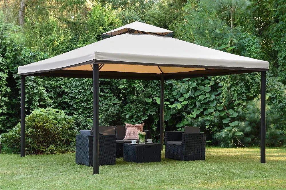 Foișor de grădină Valencia 4x4 m Garden Point crem