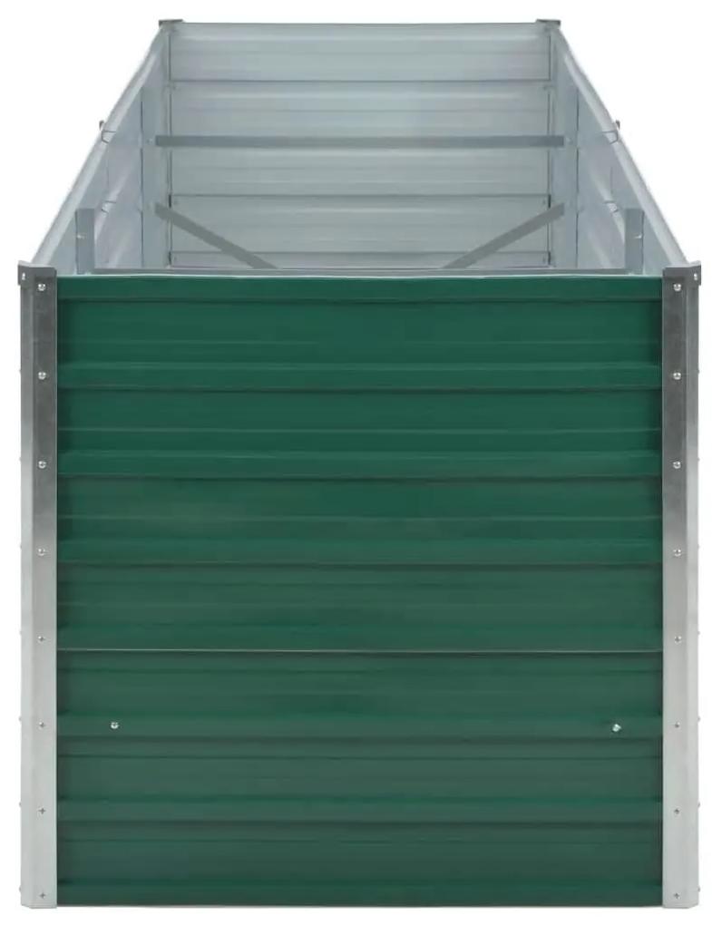 Strat inaltat de gradina, verde, 240x80x77 cm, otel galvanizat 1, Verde, 240 x 80 x 77 cm