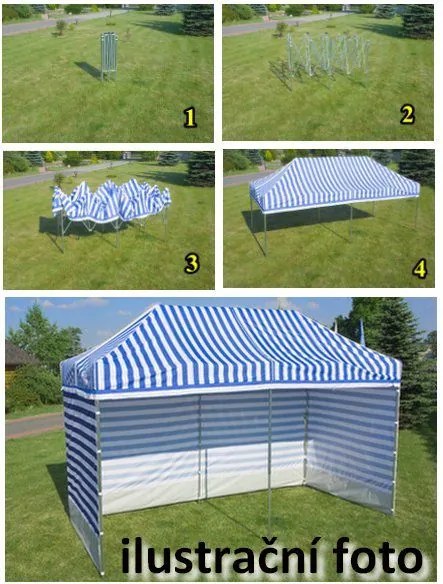 Cort de petrecere în grădină PROFI STEEL 3 x 3 m-violet