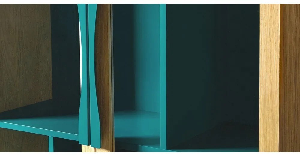 Vitrină Woodman Avon, albastru turcoaz