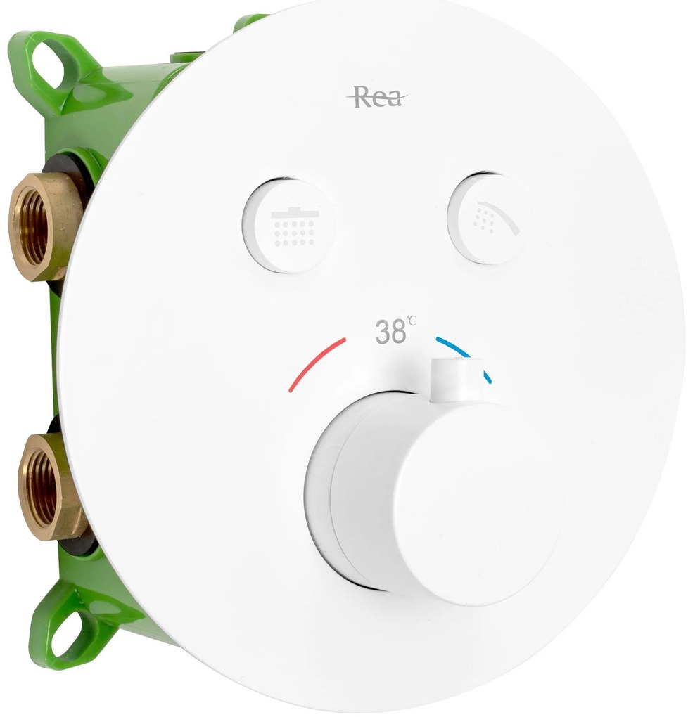 Set de duș incastrat Rea LUNGO MILER WHITE Matt BOX