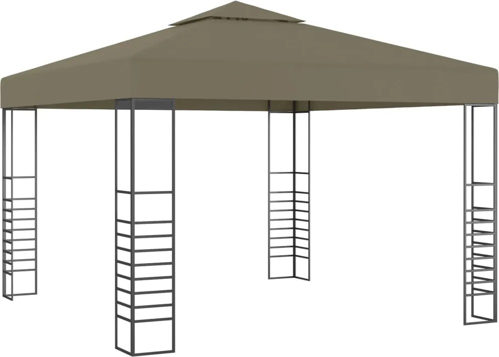 vidaXL Pavilion de grădină, gri taupe, 3 x 3 m, 180 g/m²
