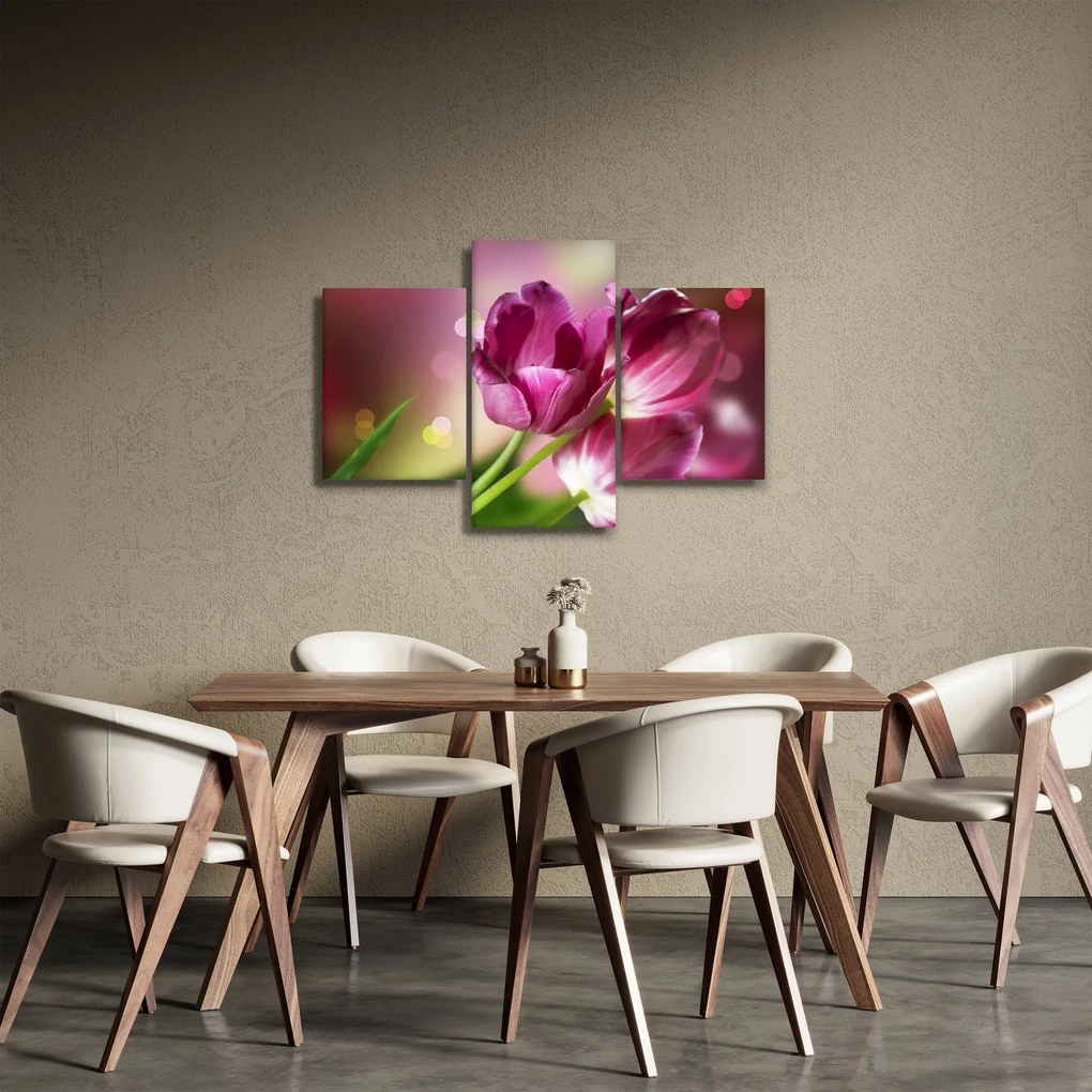 Tablou cu lalele roz (90x60 cm)