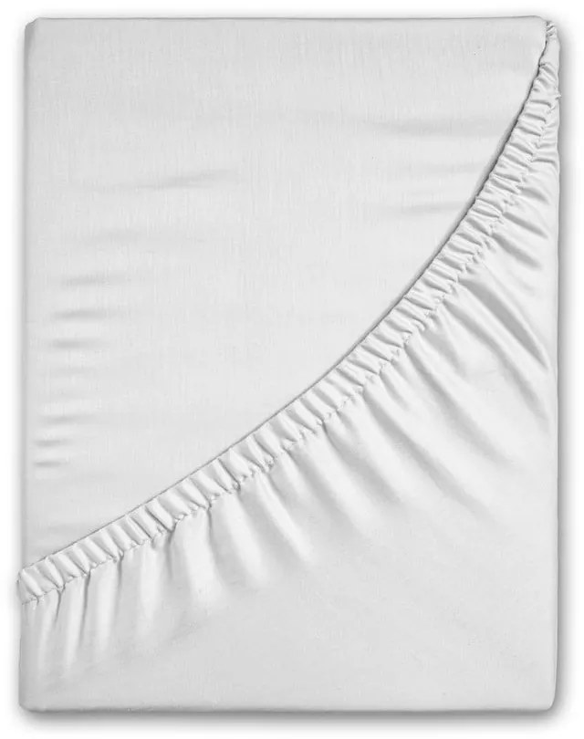 Cearceaf alb din flanelă cu elastic 90x200 cm – Good Morning