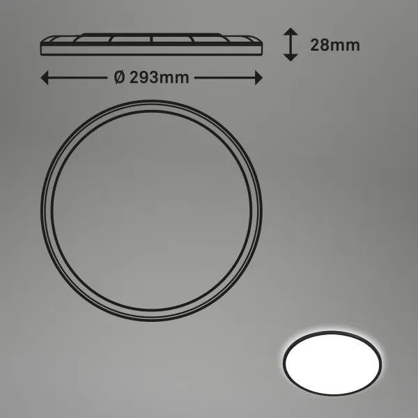 Plafonieră LED SLIM LED/18W/230V d. 29,3 cm Brilo