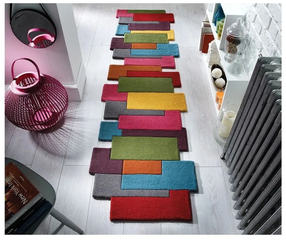 Covor tip traversă din lână Flair Rugs Collage, 66 x 300 cm