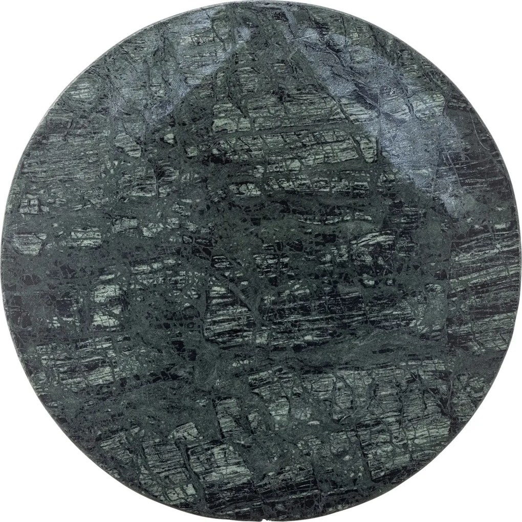 Platou de servire din marmură naturală, verde, cu aspect satinat, 36x5 cm, „Nuni"