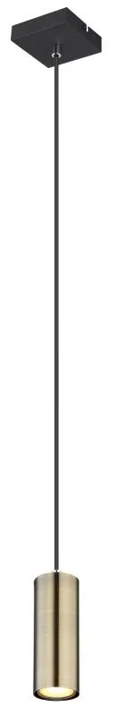 Pendul design modern ROBBY negru mat, alama mat