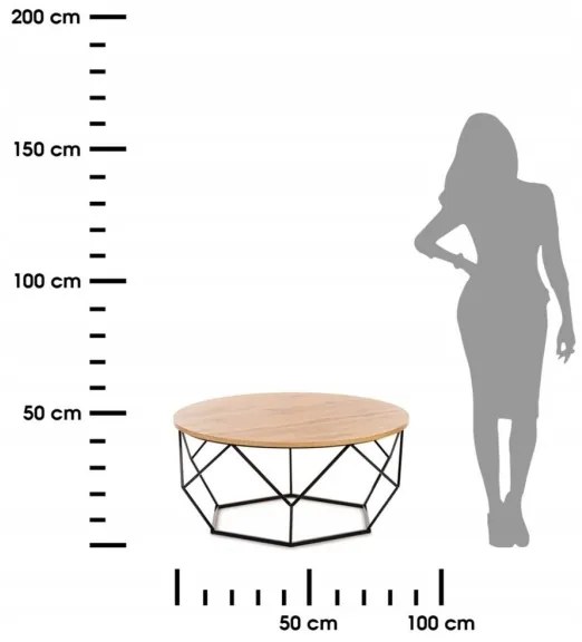 Măsuță de cafea DIAMOND 40x90 cm neagră/maro