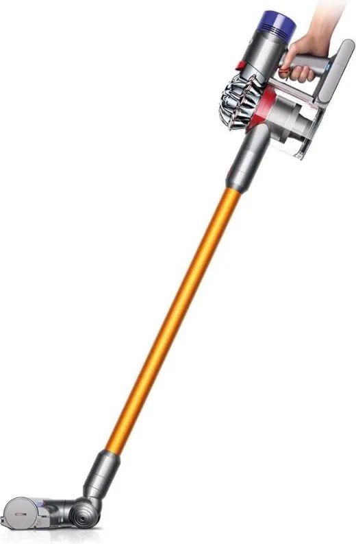 Aspirator vertical Dyson V8 Absolute SV25 476547-01, 115AW, 0,54 l, 3 moduri, Fara pierderi de putere, Golire igienica, Filtrare complet etansa, Argintiu/Portocaliu