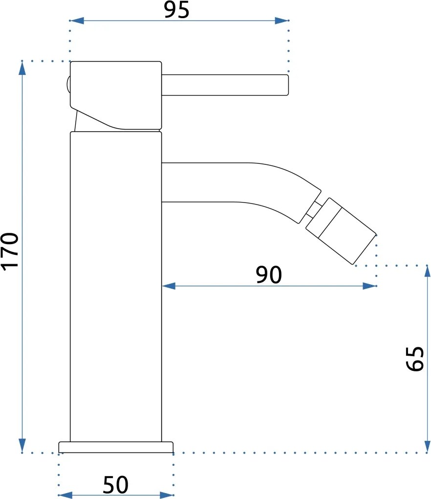 Robinet pentru bideu Rea Lungo Copper