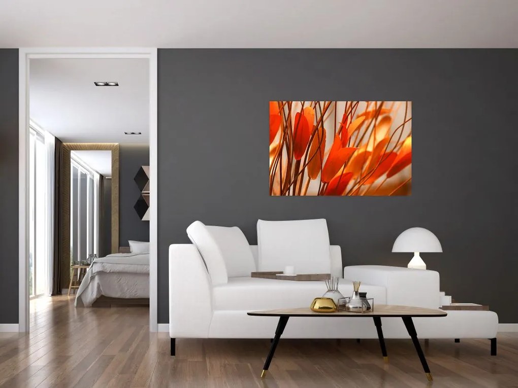 Tablou - Frunze înflorite (90x60 cm)