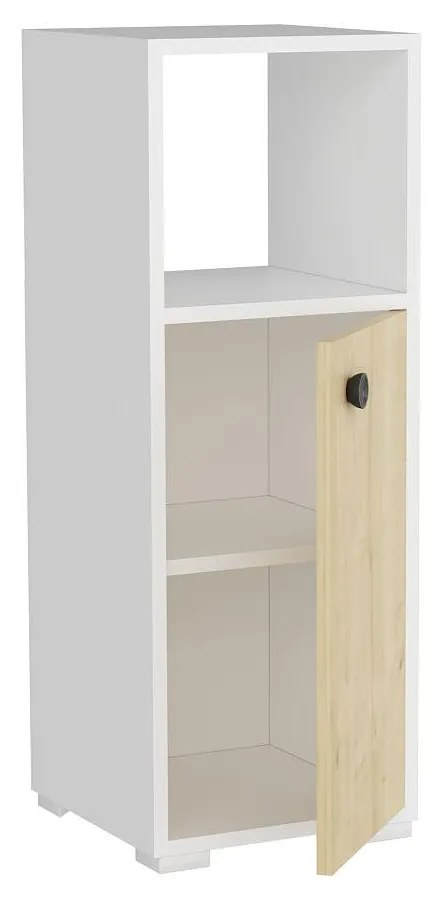 Dulap de baie Satadu 1 (alb + stejar zafir) . 1092733