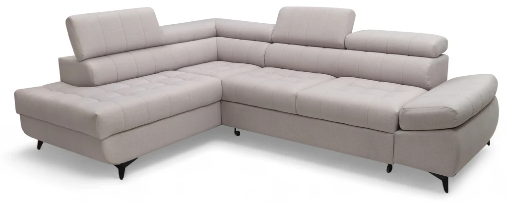 Colțar extensibil Valoris L stânga - bej țesătură Maya 01 - Oferta limitata