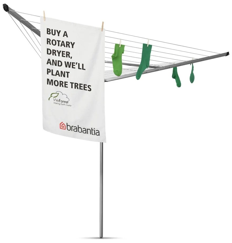 Uscător de rufe argintiu pentru grădină 30 m Essential – Brabantia