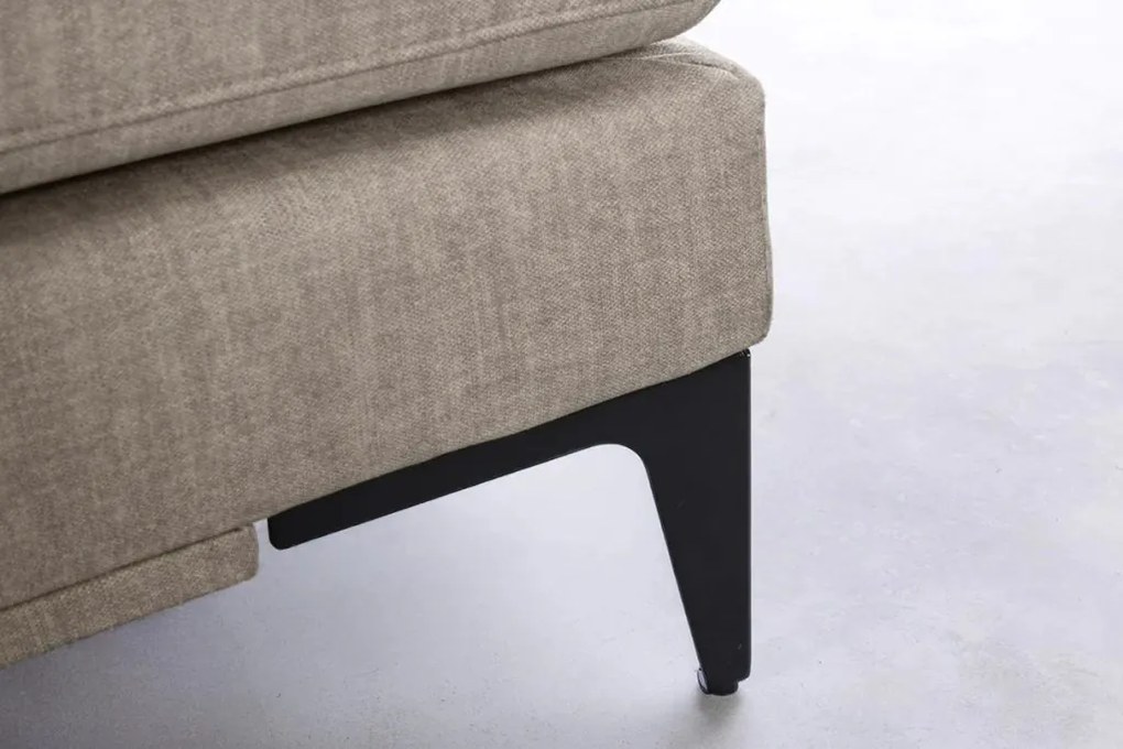 Coltar cu sezlong dreapta, Catifea taupe, SIGNUM 315cm