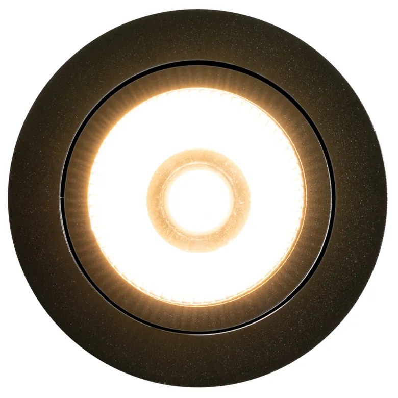Spot integrat negru 9,5 cm cu LED 1300 lm reglabil IP23 - Gaius