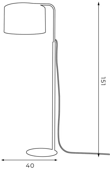 Lampadar ARDEN 1xE27/60W/230V alb