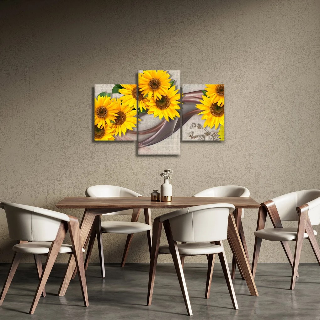 Tablou - Flori strălucitoare de floare soarelui (90x60 cm)