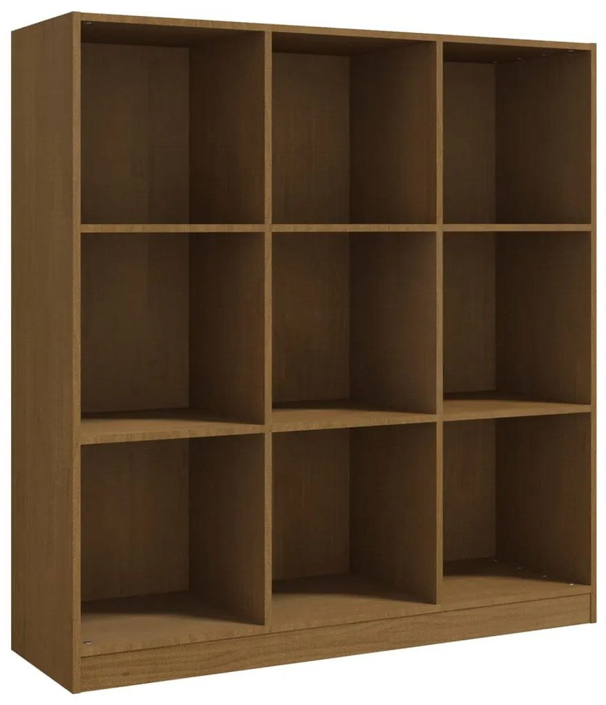 809975 vidaXL Bibliotecă/Separator cameră maro miere 104x33,5x110 cm lemn pin