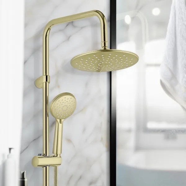 WENKO 26182100 - Sistem de duș YOUNG LINE, 101 cm, auriu