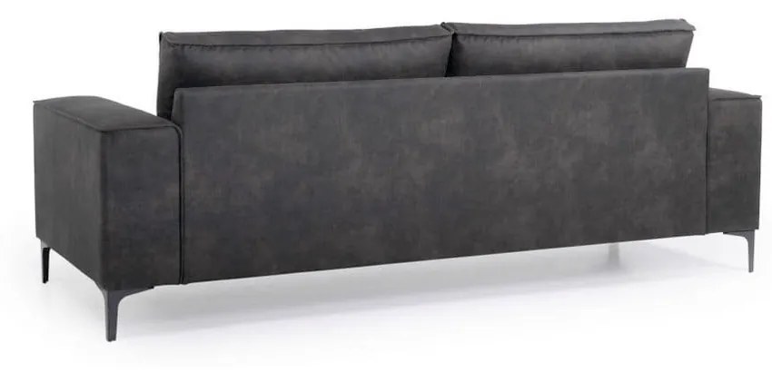 Canapea gri din imitație de piele 224 cm Copenhagen - Scandic