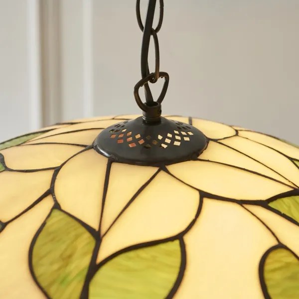 Endon 112246 - Lustră suspendată pe lanț Tiffany BOTANICA, 1xE27/60W/230V, Ø 45 cm