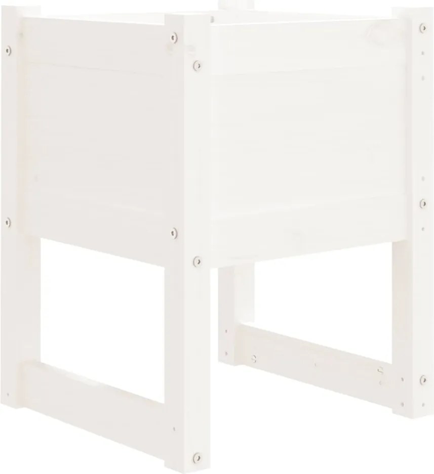 vidaXL Jardinieră, alb, 40x40x52,5 cm, lemn masiv de pin