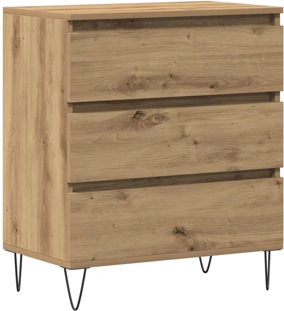 vidaXL Bufet cu sertar Stejar Artizanal 60 x 35 x 70 cm Lemn compozit