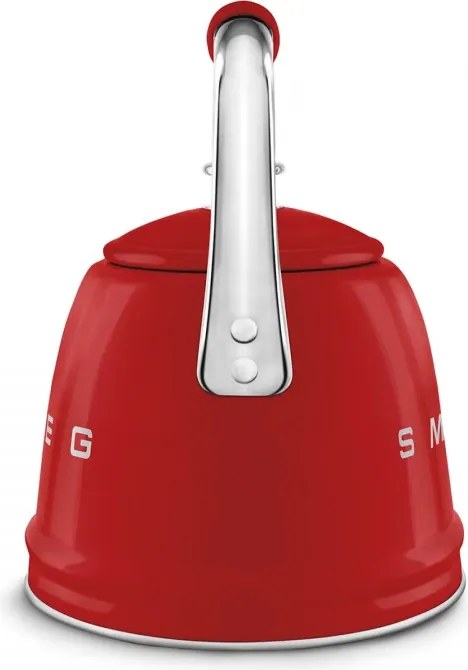Ceainic cu fluier Smeg CKLW2001RD, 2,3 l, Inductie, Maner rece, Otel, Rosu