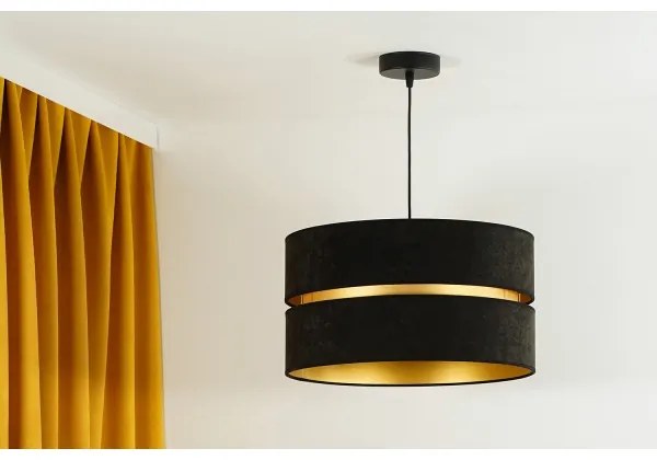 Lustră pe cablu Duolla DUO 1xE27/15W/230V d. 40 cm negru/auriu