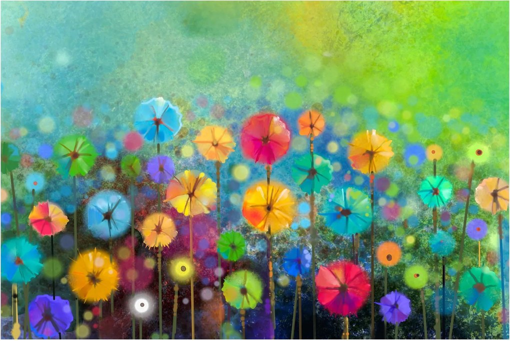 Tablou - Flori abstract (90x60 cm)