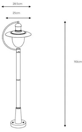 Lucide 11873/01/97 - Lampa exterior ARUBA 1xE27/60W/230V