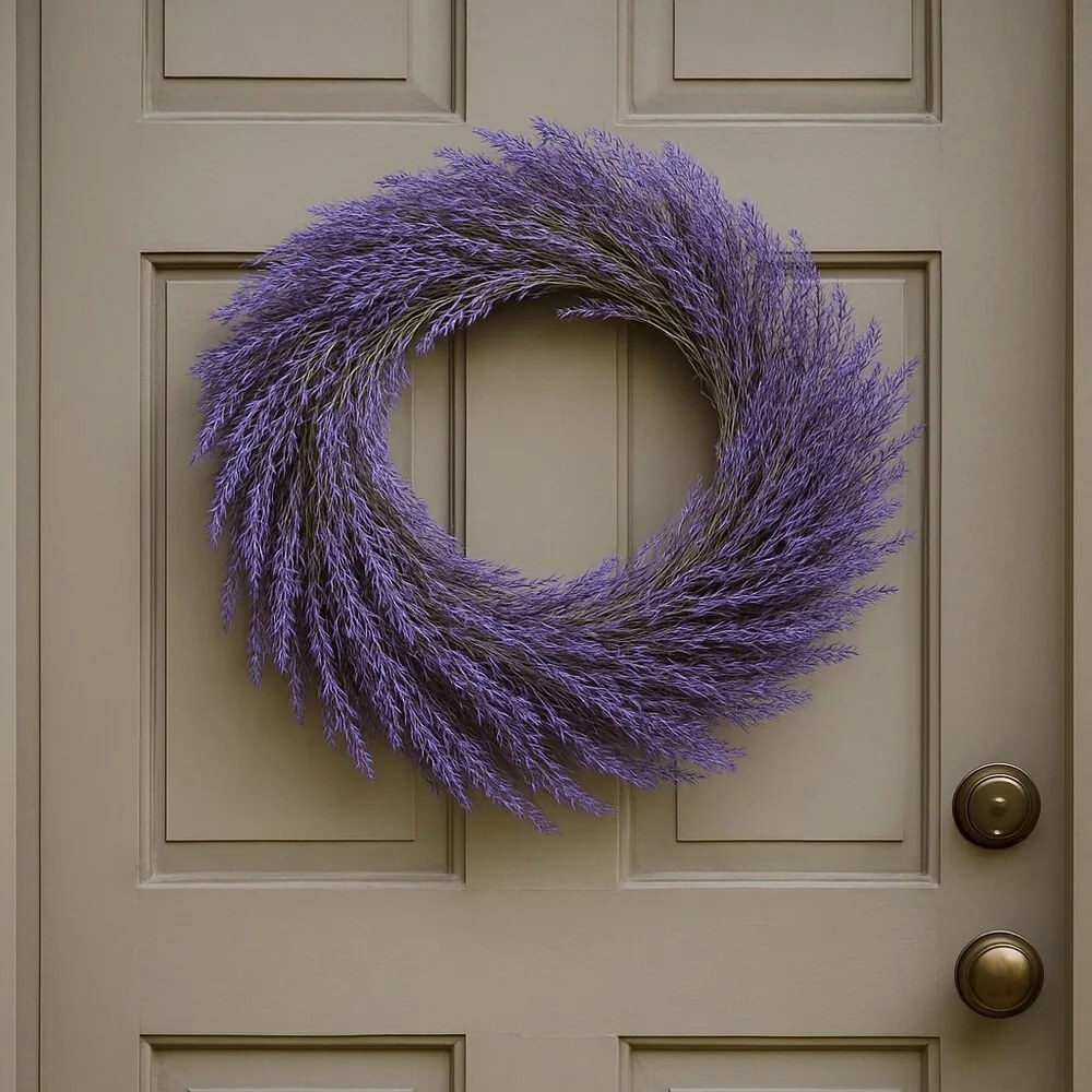 Ghirlanda artificială Lavandă, diametru 65 cm