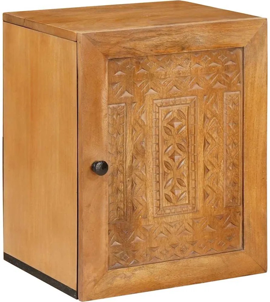 vidaXL Dulap de Baie cu ușă Maro deschis 38 x 33 x 48 cm Lemn compozit