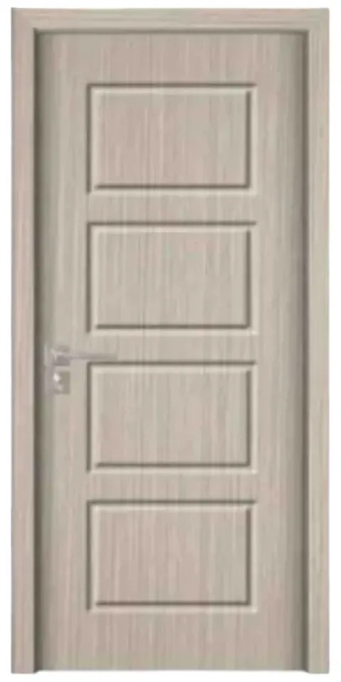 Usa Interior din MDF Novo Doors ND82, Cadru din Lemn Masiv, KIT COMPLET, Toc , Manere si balamale incluse (Culoare: Alb, Toc: Fix, Maner: Patrat