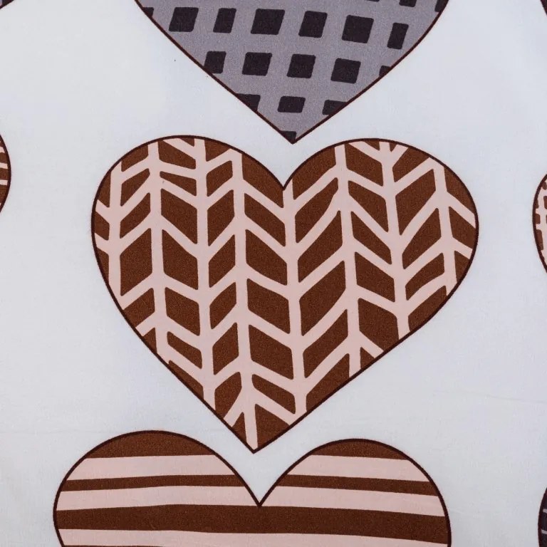 Lenjerie de pat din microfibra flanel STRIPE HEART colorata Dimensiune lenjerie de pat: 70 x 90 cm | 140 x 200 cm
