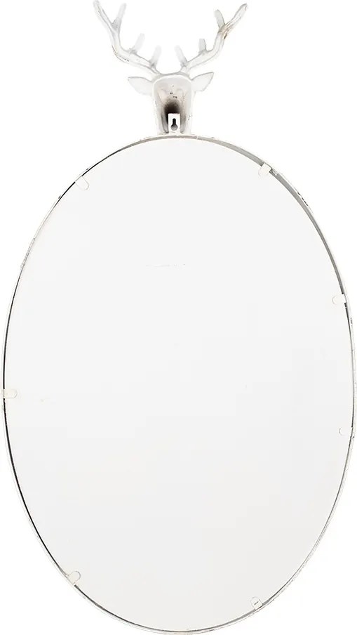 Oglinda de perete, alba, din metal, 50x10x89 cm, Deer