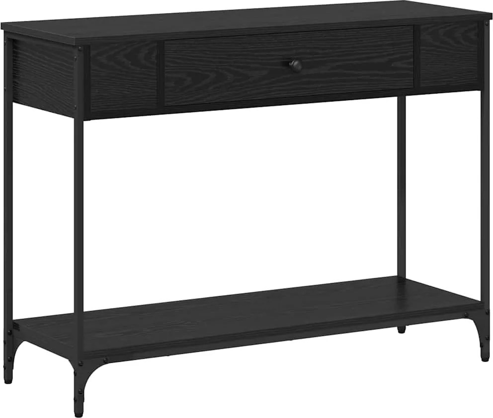vidaXL Masă de consolă Stejar negru 100 x 34.5 x 75 cm Lemn compozit