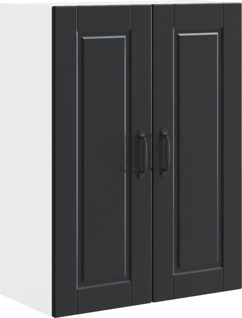 vidaXL Dulap de bucătărie cu raft Negru 60 x 31 x 80 cm Lemn compozit