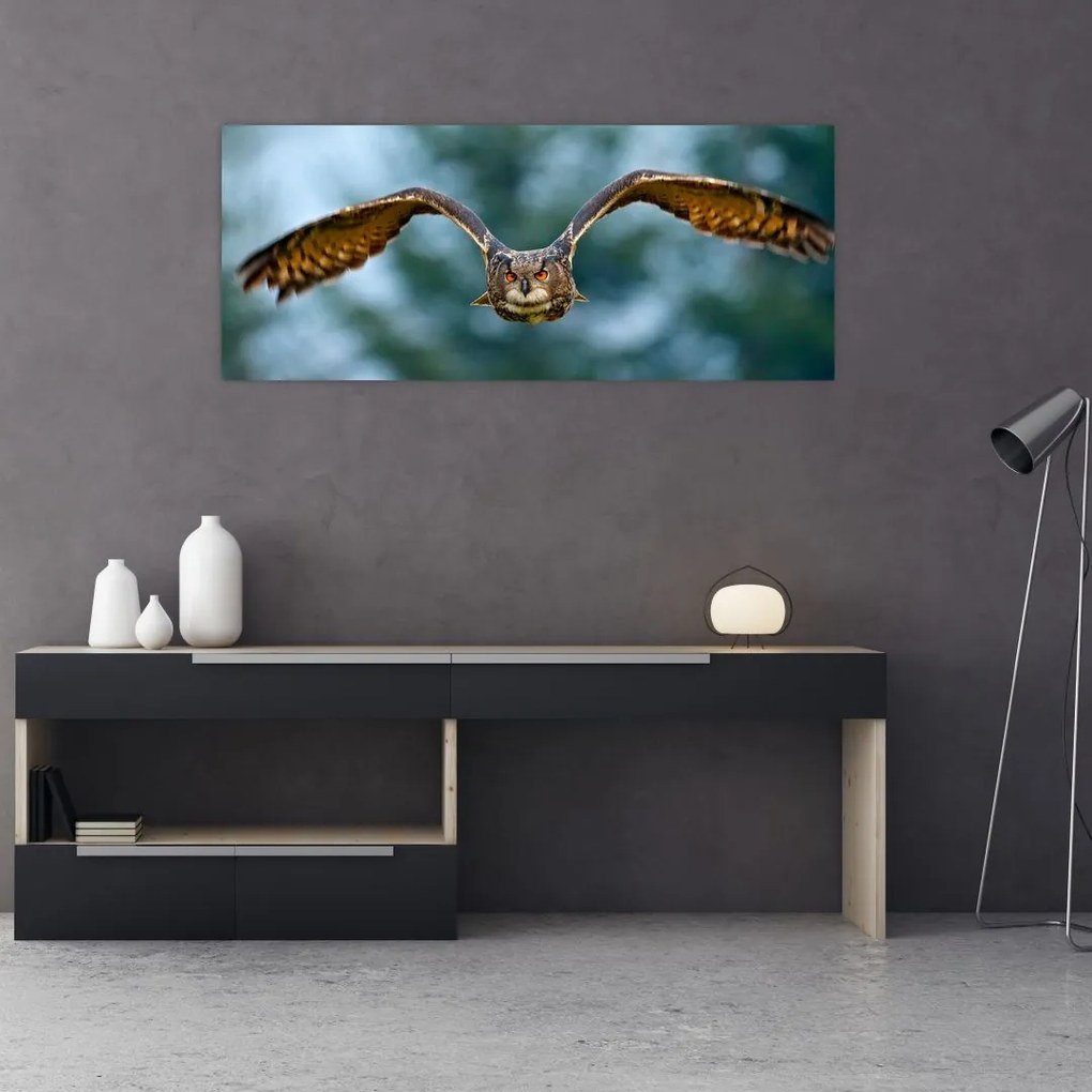 Tablou -Bufnita în zbor (120x50 cm)